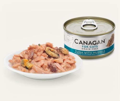 CANAGAN 原之選 無穀物吞拿魚肉伴青口罐頭 75g