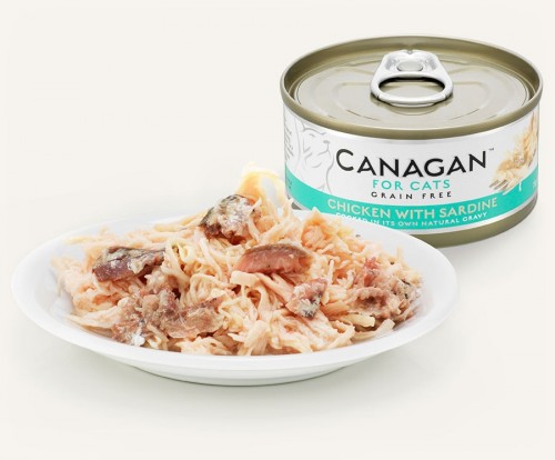 CANAGAN 原之選 無穀物雞肉伴沙丁魚罐頭 75g