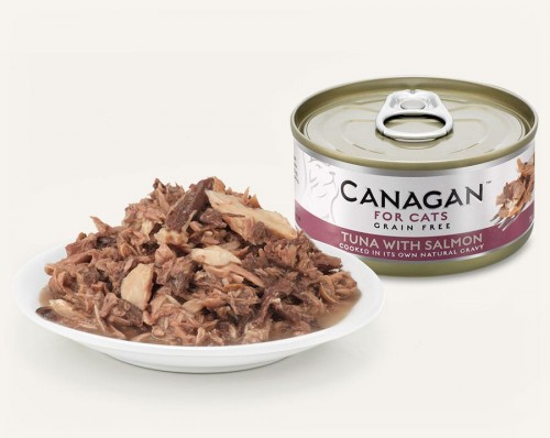 CANAGAN 原之選 無穀物吞拿魚肉伴三文魚罐頭 75g